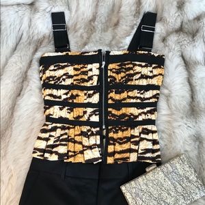 NWT Dolce & Gabbana Animal Print Corset Top SZ 38